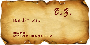Bató Zia névjegykártya